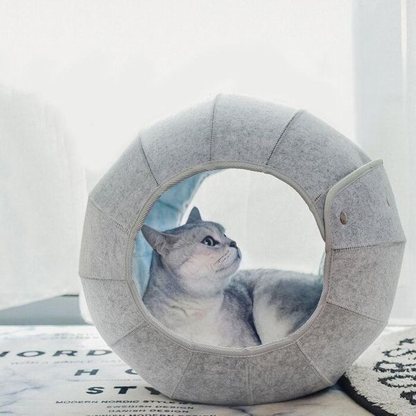 Tapis Portable pliant chat litière multifonctionnel respirant chaton chiot chenil Tunnel jouet maison lit accessoires pour animaux de compagnie