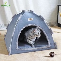 Tapis PUPCA Pet Chat Tente Cave Cabane Chat Sommeil Maison Pour Chaton Chiot Parc Cage Panier Chat Nesk Chenil Petit Chien Maison Lit Chihuahua