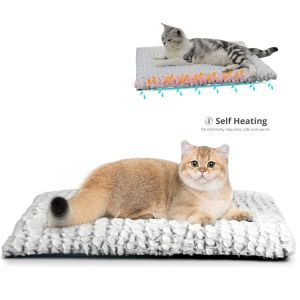 Matten zelfverwarmend kattenbed, zelfverwarmende kussenmat, elektrischvrije verwarmingsmat voor honden en katten, verwarmde hondendeken machine wasbaar