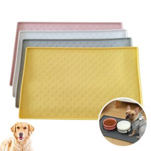 Matten Siliconen Pet Voedsel Mat Dog kat Clacemat voor puppy Pet Bowl Pad Honden en katten Waterdichte voedingsmat Niet -slip Pet Excrement Pads