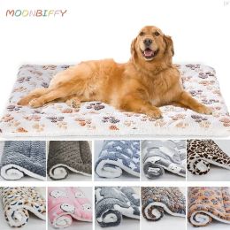 Alfombras de franela suave mascota espesada almohadilla de vellón suave cola de cama de masa para perros cachorro de gato cojín de sofá alfombra para mantener la tapa tibia para dormir