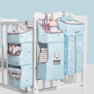 Matten Sunveno Crib Organizer voor Baby Opknoping Opbergtas Kleding Caddy Essentials Beddengoed Luier Luier 230731