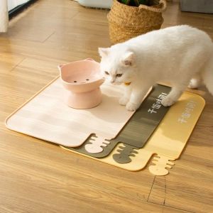 Matten Verdikte siliconen huisdiermat Voedsel voor huisdieren Voederpad Waterdicht Hond Kat Kom Voedsel Mat Puppy Feeder Lade Waterkussen Placemat