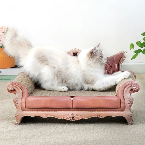 Tapis Vintage chat canapé Eco naturel ondulé chat planche à gratter créatif nid de chat intégré remplaçable griffe meulage jouet