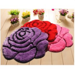 Tapis Couleur vive 3D fleur Design chambre tapis tapis de bain antidérapant Badmat porte tapis tapis de sol grand salle de bain tapis tapete banheiro