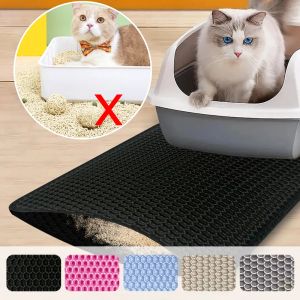 Matten waterdichte eva dubbele laag kat kattenbakje mat niet slip zandkatten pad wasbaar bed mat schone kussen mat onder de katten kattenbak