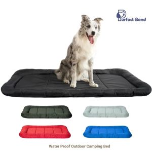 Mats imperméables lit de chien extérieur, lit de chien de camping, machine lavable et lit de chien de voyage propre et facile, tapis pour animaux de compagnie pliable pour chien et chat