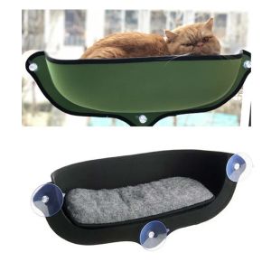 Tapis de fenêtre pour chat, lit hamac avec ventouse, canapé doux, lit de fenêtre confortable, petite étagère suspendue pour animaux de compagnie, siège, fournitures pour animaux de compagnie