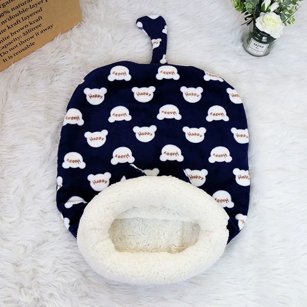 Tapis hiver chats maison lit couvertures doux chaud flanelle sac de couchage tapis pour animaux de compagnie chiot chaton Portable nid housse de coussin couverture fournitures