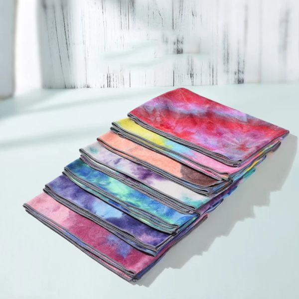 Mats de yoga Mat suministros de yoga Tiedye Toalla de yoga Toalla de deportes Colorida Toalla de toalla espesada de 183 cm*63 cm