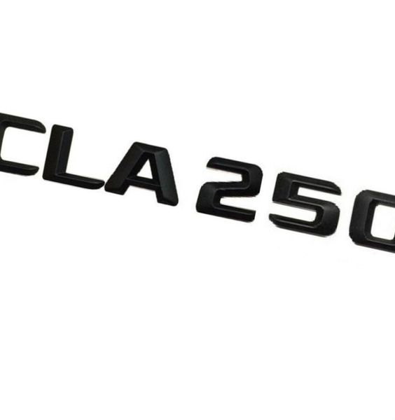 Matt Black CLA 250 CORTON CROST LETTRES ARRIÈRE MOTS Numéro Badge Emblem Decal Sticker pour Mercedes Benz CLA CLASS CLA250 CLA2501975405
