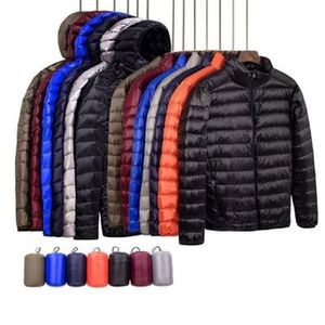 Matter Stoff Winter Herren Daunenjacke Ultraleichte Daunenjacke Herren Windjacke Federjacke Mann Leichter, tragbarer warmer Mantel 211104