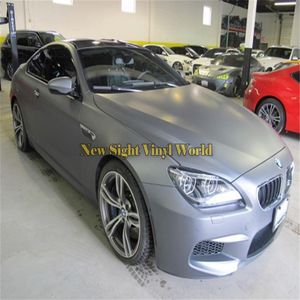 Matt Grey Vinyl Film Roll Matte Grey Car Wrap Body Folie Luchtbel Voor Auto Stickers Maat 1 52 30 m Roll336T