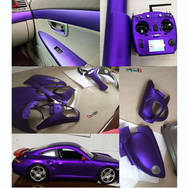 Matt Matte Ice Purple PVC Vinyl Car Wrap Film Película Auto Interior Discal