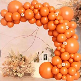 Matte 107pcs Décoration Ballon Party Orange Birthday Deco Celebration Decor Thème événement Indoor Supplies R