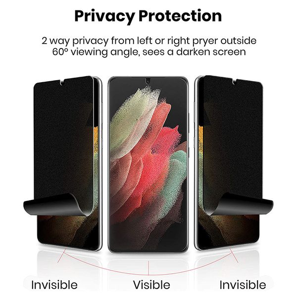 Film d'hydrogel anti-espion mat pour Xiaomi Mi 10 11 12 POCO X4 M4 F3 F4 Redmi Note 9S 7 8 9 10 Pro Note 9 Pro Screen Protector Film Film