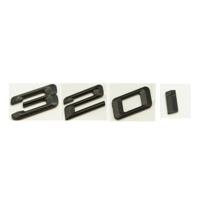 Mat Zwart ABS Aantal Letters Woord Kofferbak Badge Emblem Brief Decal Sticker voor BMW 3 Serie 320i2262652