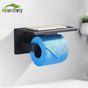 Mat zwarte badkamer toiletpapier houder hardware accessoires wandmontage papieren houder T200425