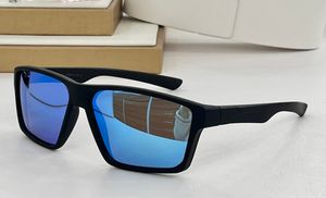 Lunettes de soleil sportives miroir noir mat/bleu pour hommes Sonnenbrille nuances Sunnies Gafas de sol UV400 lunettes avec boîte