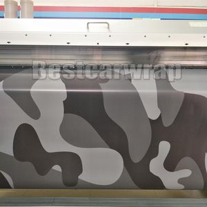 Matte Black Grey Camo VINYL Full Car Wrapping Camouflage Foil Stickers avec Camo truck couvrant feuille avec air taille 1 52 x 30m211p