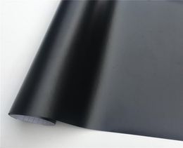 Matte Black Vinyl Film Car Wrap Pegatina de láminas Envoltura de vehículo Consola de la computadora Portada Skin2544411