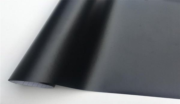 Film vinyle noir mat pour voiture, feuille autocollante, enveloppe de véhicule, Console, ordinateur, téléphone, Skin3602718