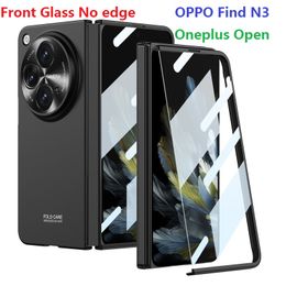 Plástico para Oneplus funda abierta mate película de vidrio transparente frontal sin protección de bordes OPPO Find N3 cubierta