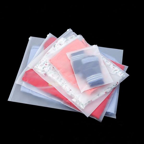 Sac de rangement transparent mat pour organisateur de placard, sac en plastique transparent à fermeture éclair, articles de toilette, chaussettes, sous-vêtements, sac en polyéthylène étanche pour voyage 249t