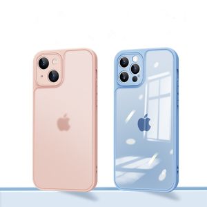 Coque de téléphone transparente mate, étui souple antichoc en TPU pour iphone 15 14 13 mini 12 11 Pro X XS Max 7 8 Plus, protecteur d'écran d'appareil photo