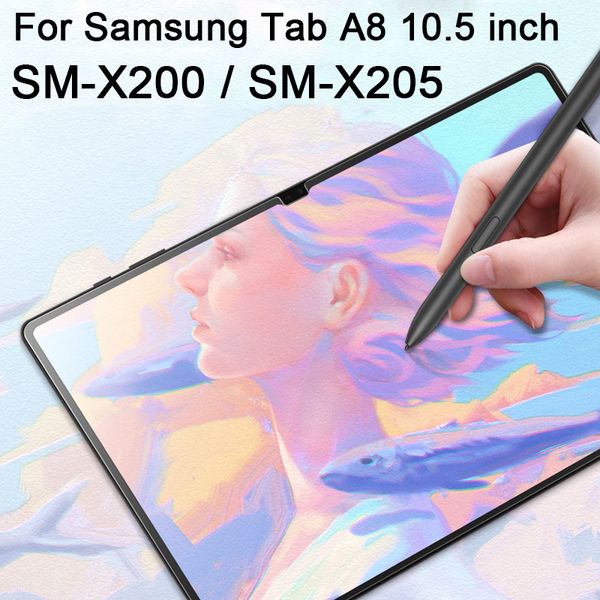 Film de dessin mat pour Samsung Galaxy Tab A8 10,5 pouces 2021 x200 x205 Paper Writing Anti-Glare Screen Protector SM-X200 SM-X205