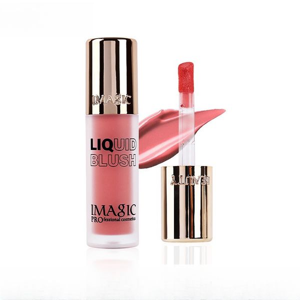 Mat Double usage des lèvres et des joues Fard à joues liquide Longue durée Soyeux Joues lisses Mousse pour les yeux Blush Surligneur Stick Rouge Maquillage Contour imperméable