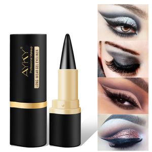 Eyeliner mat imperméable à séchage rapide, crème épaisse noire, maquillage pour les yeux pour débutant, facile à enlever, stylo ombre à paupières