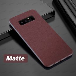 Estuches de teléfono de TPU suave esmerilado mate para Samsung A01 A11 A21 A41 A51 A71 A81 A91 A10 A20 A20E A50 A70 S8 S9 Estuche moderno y elegante con sensación cómoda