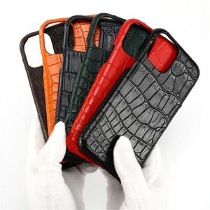 Étui en cuir de crocodile véritable mat pour iPhone 15 Pro Max 14 13 12 housse en peau d'alligator