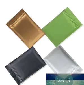 Matgroene platte aluminiumfolie Zip vergrendeltas Hersluitbare ritsuiker Zout Snack Noten Tea Coffee 500 stks Groothandel