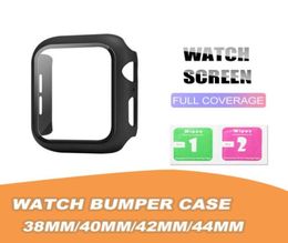 Caso de reloj duro mate con protector de pantalla para Apple iWatch Series 54321 Case de cobertura completa 38 40 42 44MM96830456507794