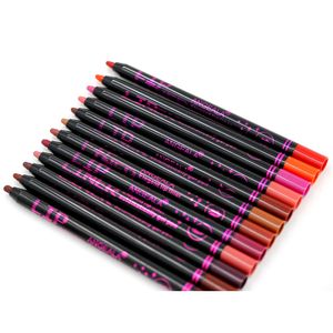 Matte Lip Liner Lip Potlood Makeup Hoge Kwaliteit winkels Lippen 12 Stks 12 kleuren Draaibare Lipliner Makkelijk te dragen Last Long A056