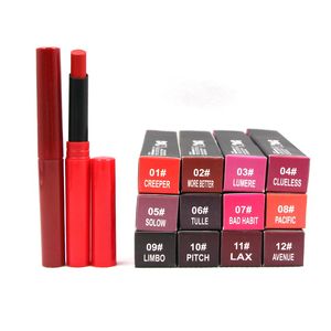 Matte Lip Stick Meisjes Potlood Lipstick 12 Kleur Langdurige Natuurlijke Make-up Lippenstifte