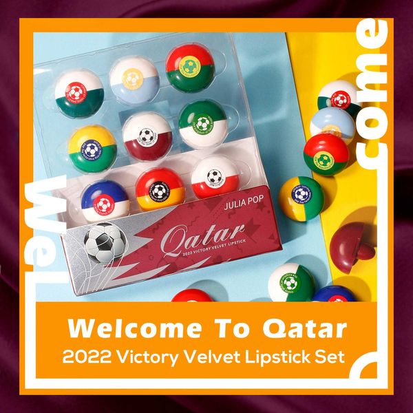 Lips ￠ l￨vres mat ensemble Qatar Coupe du monde Immas￩e Affaire du rouge ￠ l￨vres mate durable