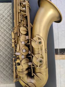 Saxophone ténor professionnel mat original 54, modèle de structure un à un, rétro antique en cuivre, instrument de jazz 01