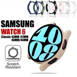 Matte PC Case voor Samsung Galaxy Watch 6 Classic 47mm 43mm 44mm 40mm Hard Frame Bumper Cover voor GalaxyWatch 5 4 Classic 46mm