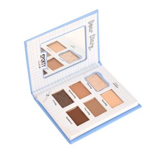 Matte Pearlescent Loose Powder Diary Eyeshadow Palette Blue Box 1pc
