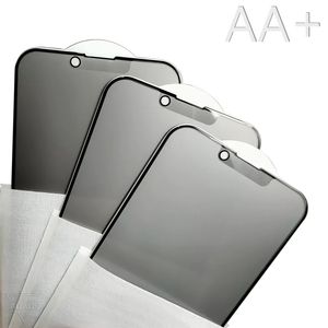 Protector de pantalla de privacidad mate AA, vidrio templado AG de borde brillante para iphone15 14 13 pro max 12 X 8 Plus 7 Samsung S21
