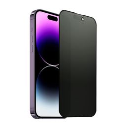 Protecteur d'écran de confidentialité mat pour iPhone 14 13 Mini 12 Plus 11 Pro Max XR XS Film de verre trempé anti-éblouissement anti-espion 9H 2.5D avec emballage de vente au détail