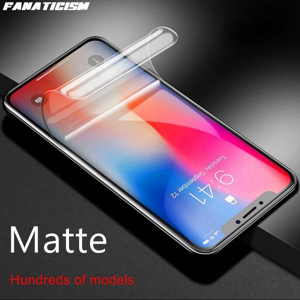 Protecteur d'écran mat, Film Hydrogel TPU à couverture complète antireflet pour Apple iPhone 11 12 13 14 Pro Max Mini X Xs XR 6 6s 7 8 Plus 12Mini 13Mini 11Pro 12Pro 13Pro 14Plus