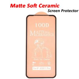 Protecteur d'écran mat pour XiaoMi Mi CC9 Pro 10 Ultra 10T 10S 11 Lite RedMi 9A 9C Note 9 5G 8T K30 K40 POCO X3 anti-fringerprint Soft Ceramic Full Glue Cover protector