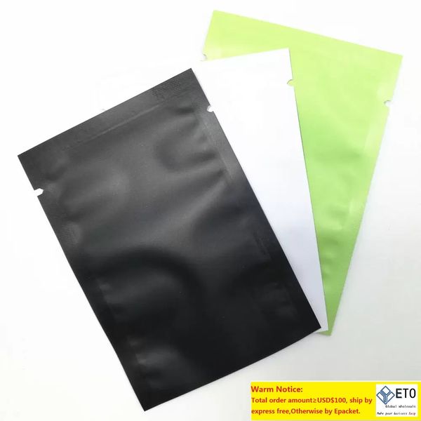 Bolsa de papel de aluminio con apertura superior mate, bolsas de papel de Mylar sellables al vacío con calor para cocina, alimentos, café, té, azúcar, almacenamiento de especias