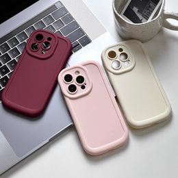 Matte TPU zachte telefoonhoesjes voor iPhone 15 14 11 13 12 11 Pro Max Backed Cover DIY mobiele telefoonhoes Effen kleurrijk eenvoudige huid Fabrieksprijs