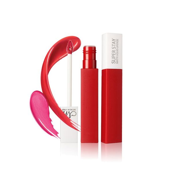 Matte Velvet Lipstick Maquillage imperméable 12 couleurs Liquid Lipstick Red Nude Facile à porter Lip brut 2019