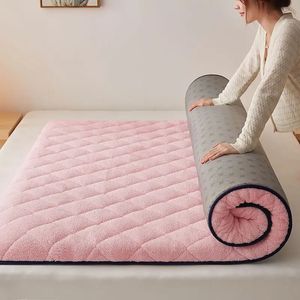 Surmatelas lit matelas épaisseur literie tapis Tatami tapis hiver chaud épais doux en peluche matelas respirant étudiant dortoir 231120